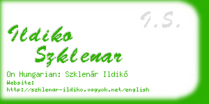 ildiko szklenar business card